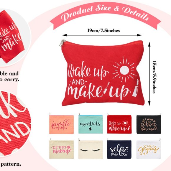 NWOT Women’s Accessory CosmeticBag With Fun Saying-All I Need Is Coffee Mascara - Picture 10 of 13